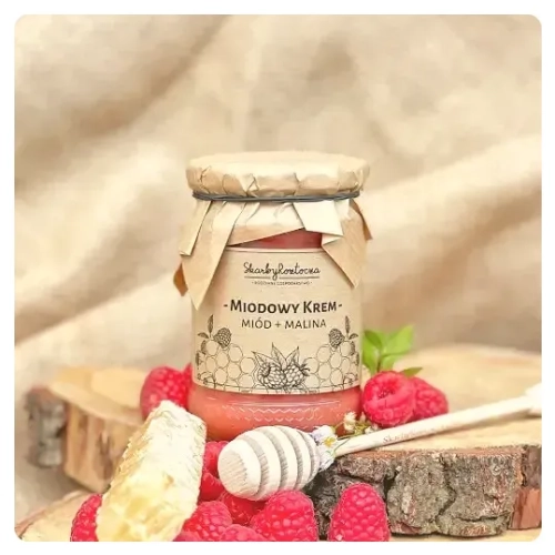Honey with Raspberry 370g Skarby Roztocza