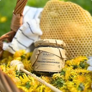 Syrop z kwiatów Mniszka Lekarskiego na miodzie - 200 ml 