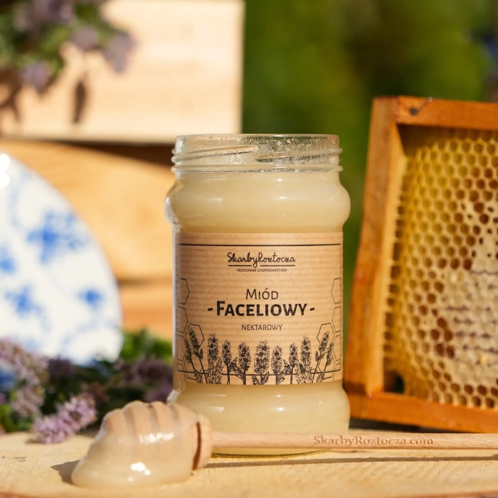 skarby roztocza miel de phacelie 370g consistance cuillere a miel