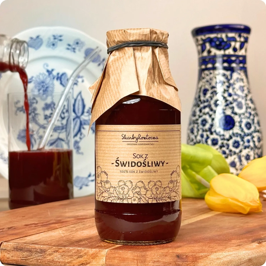 Felsenbirnensaft Skarby Roztocza Produktvorderseite quadratisch