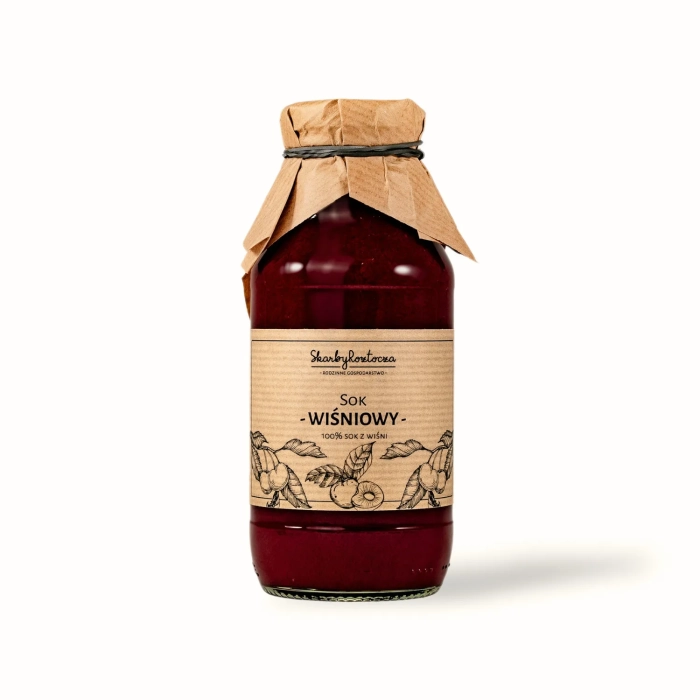cherry juice skarby roztocza white background