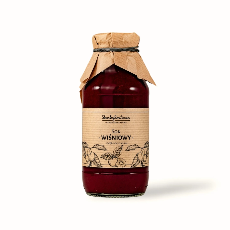 cherry juice skarby roztocza white background