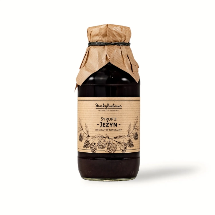 blackberry syrup treasures of roztocze white background