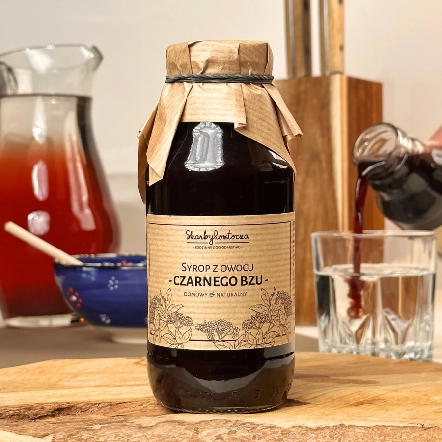 elderberry fruit syrup skarby roztocza product front square