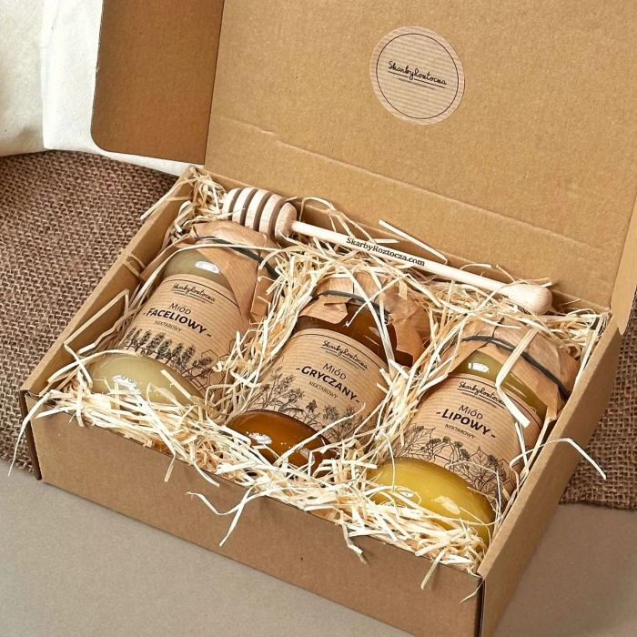traditional gift set box 3 honeys treasures of roztocze product square