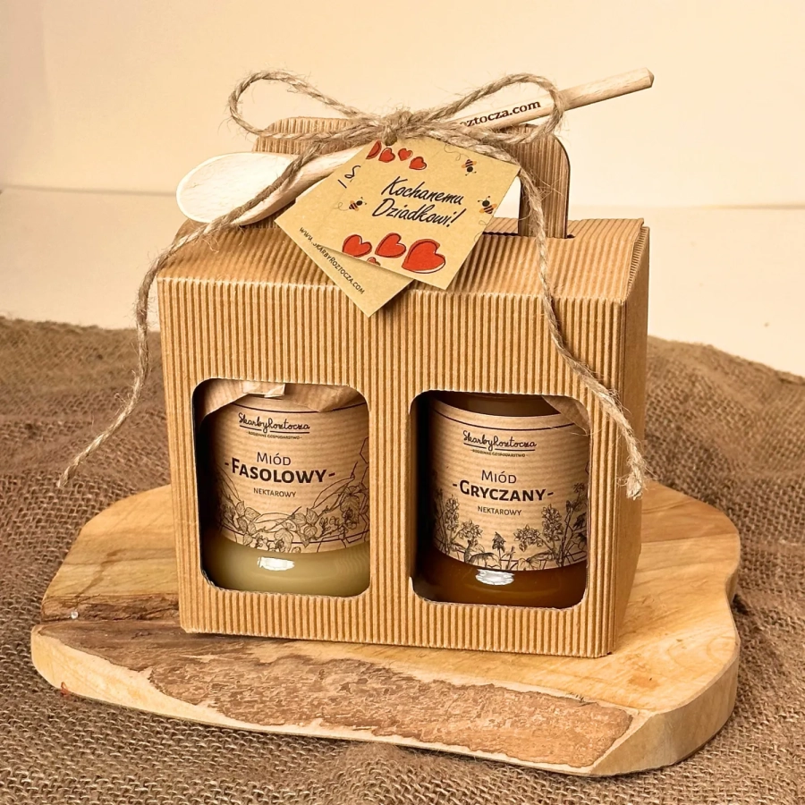 traditional gift set box window 2 honeys spoon treasures of roztocze product square wishes gift