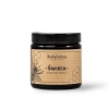 beeswax candle in a 120ml jar white background