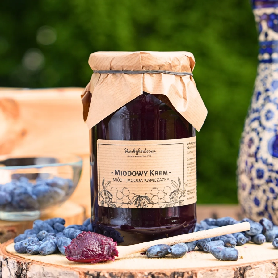 skarby roztocza miel au chevrefeuille bleu grand pot