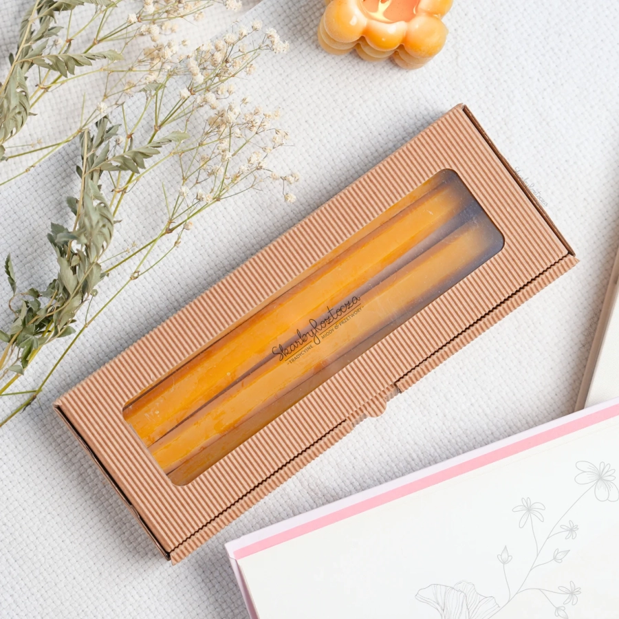 bienenwachskerzen set 5x 25cm