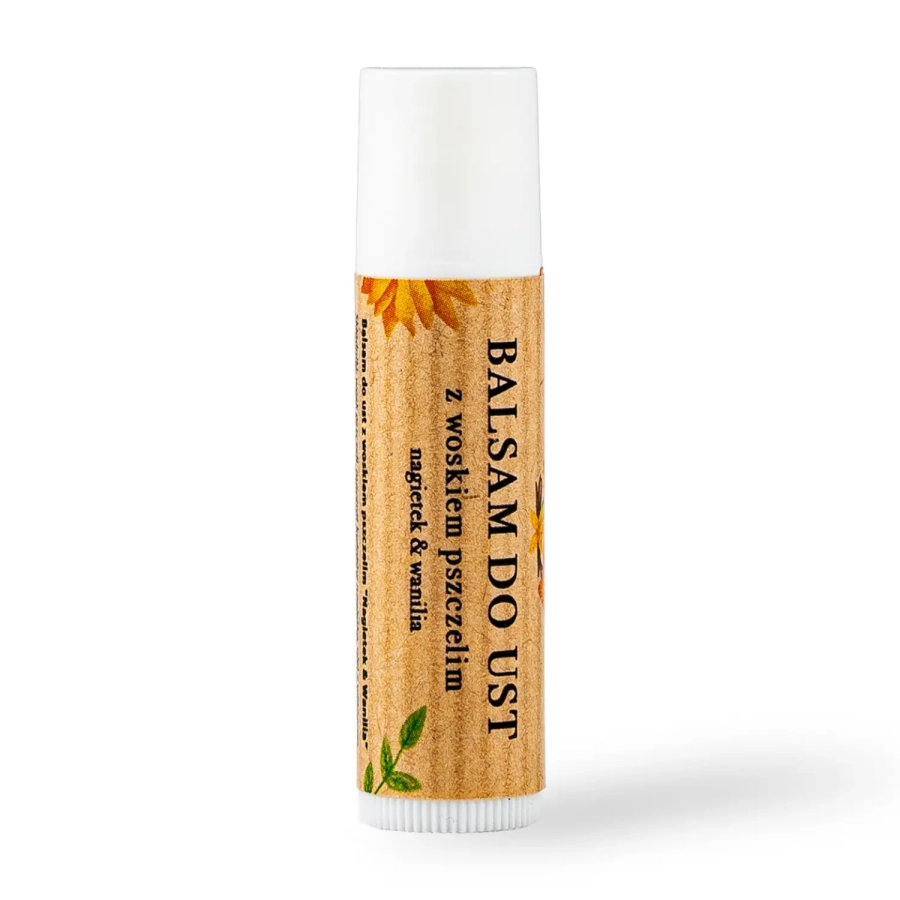 natural beeswax lip balm stick calendula vanilla