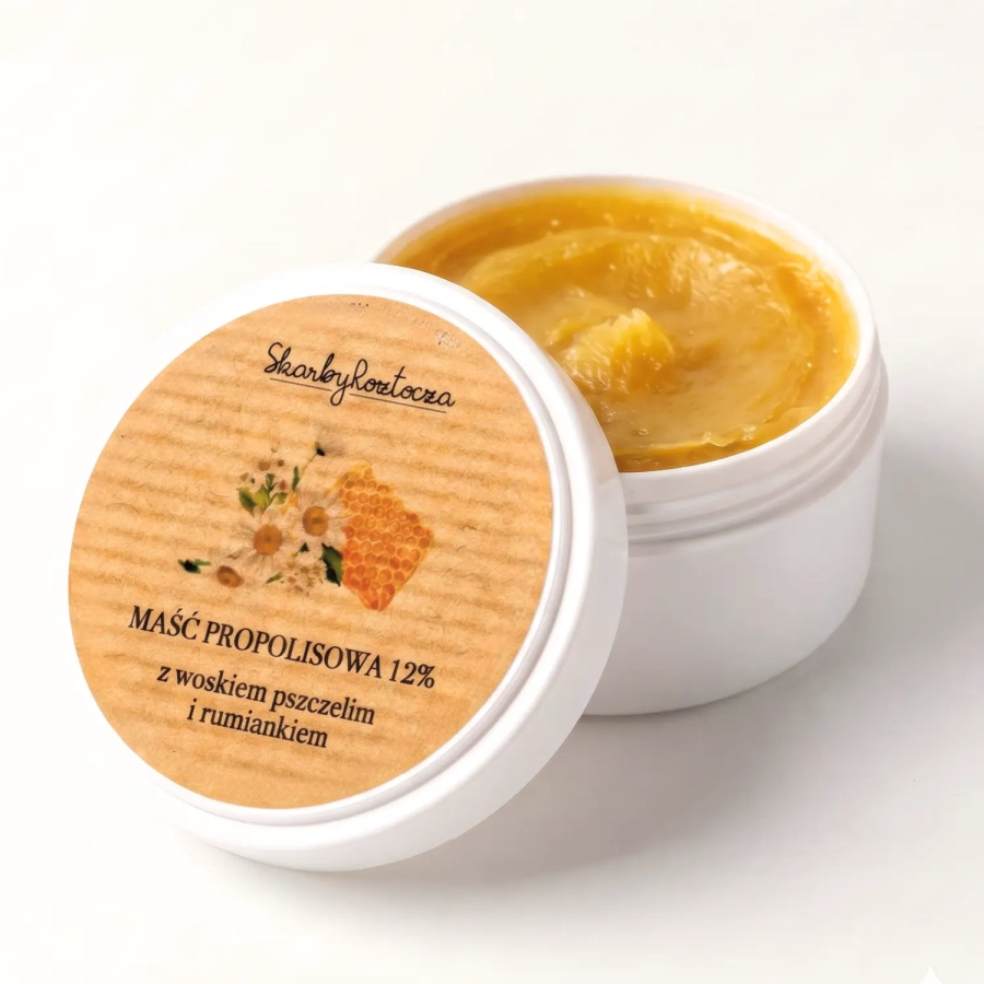 Propolis-Salbe mit Bienenwachs und Kamille natürliche Konsistenz